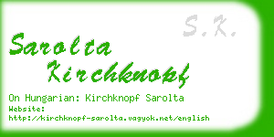 sarolta kirchknopf business card